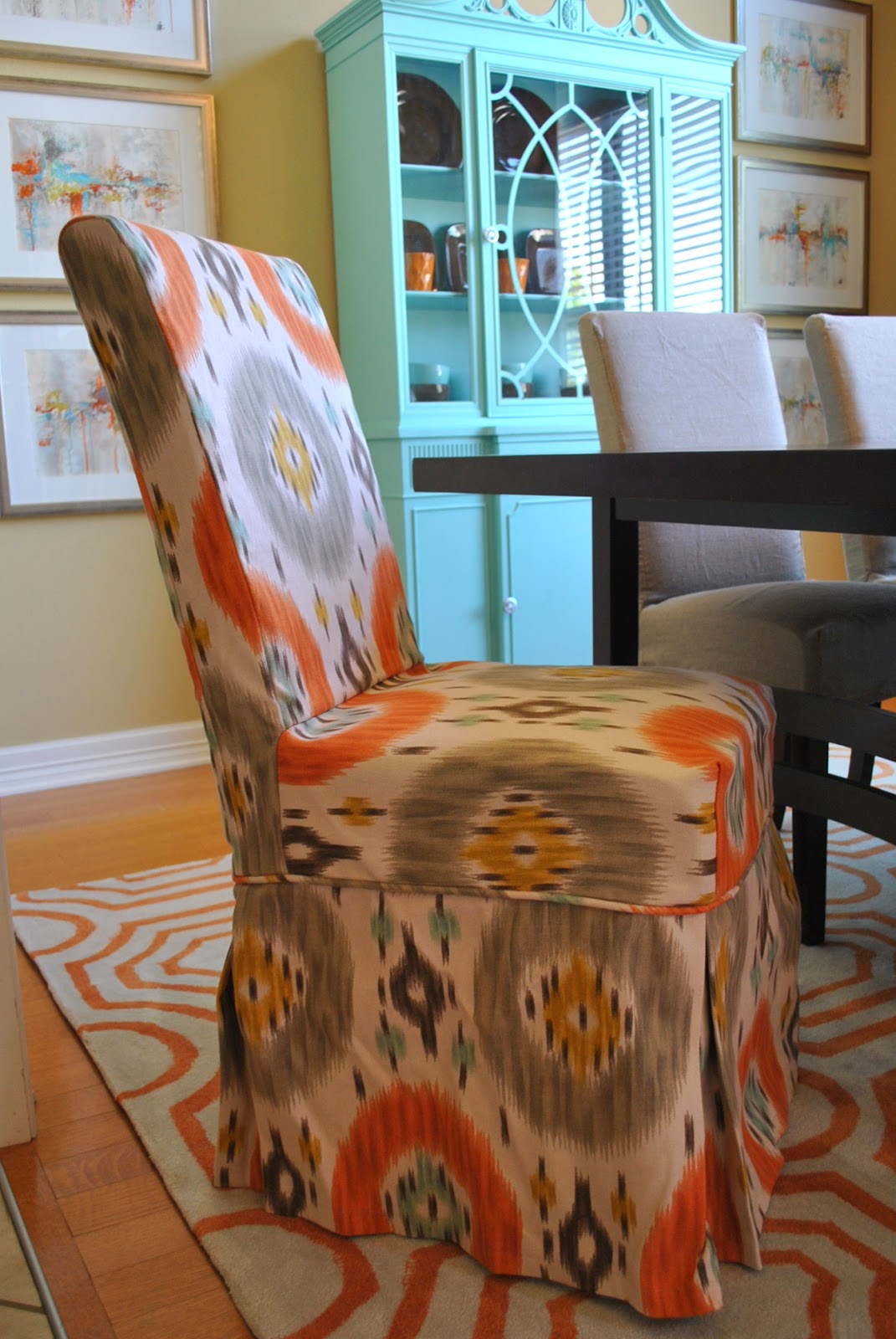 The Francis Family Orange Blue And Grey Dining Room Makeover