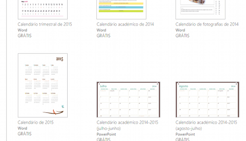 criar calendário 2015 no Word