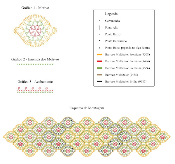 Схема вязания цветочного мотива