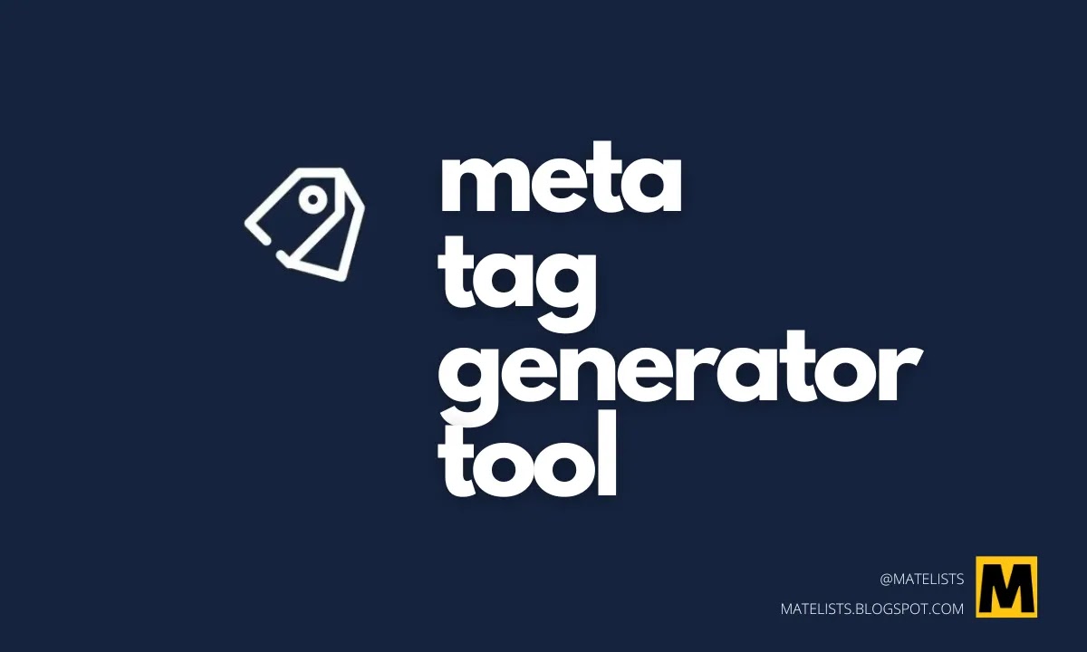 Blogger Meta Tag Generator