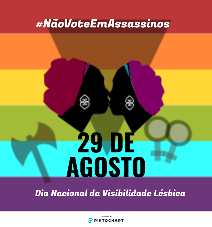 29 DE AGOSTO DIA NACIONAL DA VISIBILIDADE LÉSBICA - NÃO VOTE EM ASSASSINOS/AS