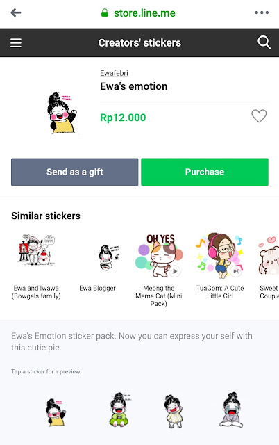 Line Sticker Ewa's emotion