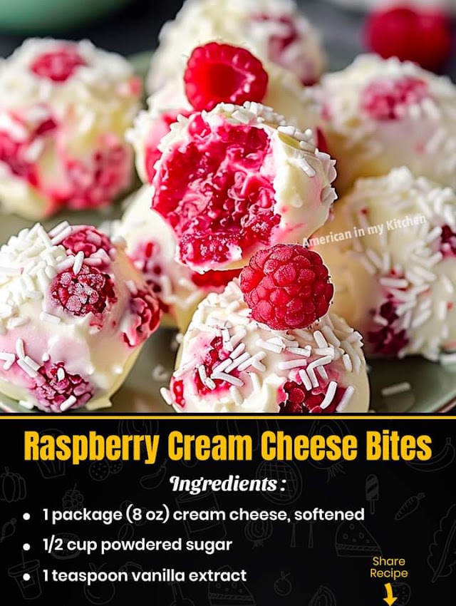 🍓 Raspberry Cream Cheese Bites! 🧀