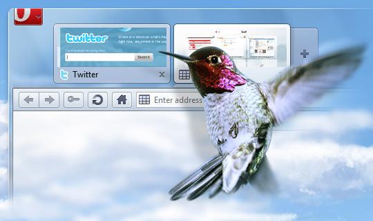 Browser Opera 10.50 frontpage