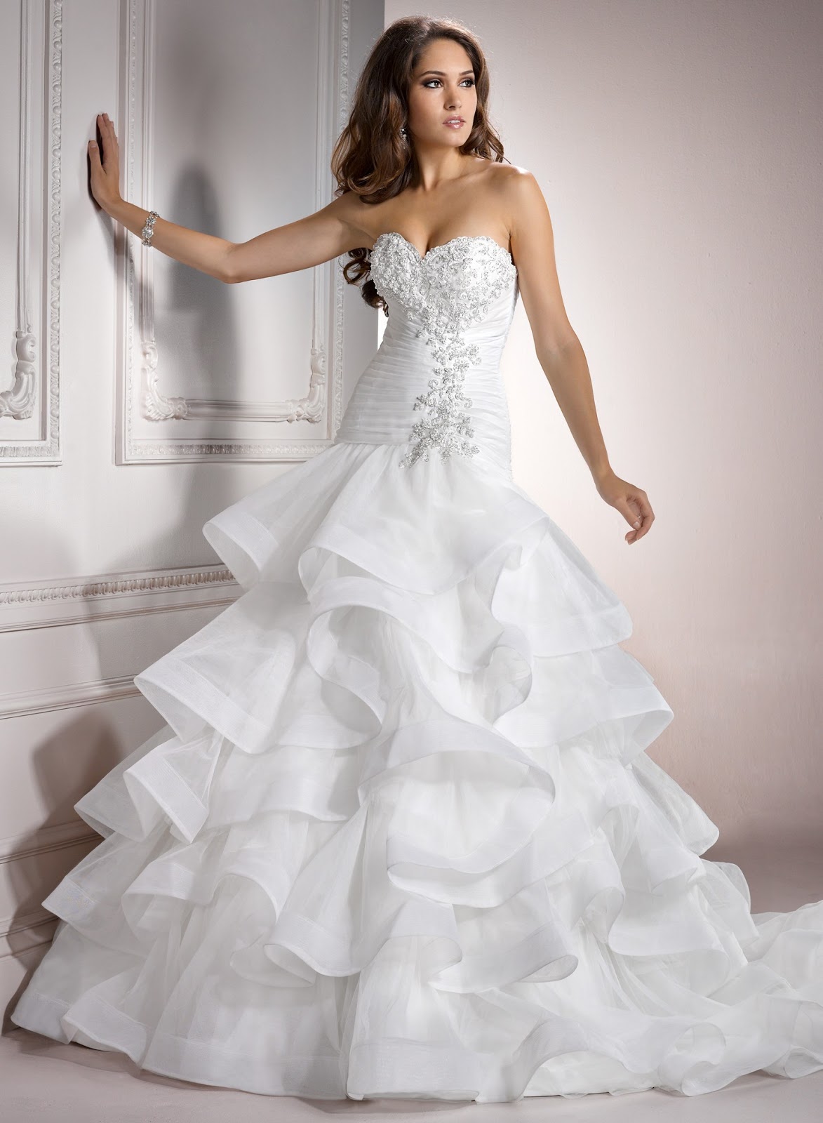 princess strapless wedding dresses with diamonds WhiteAzalea Ball Gowns