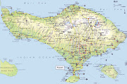 The most popular Bali hotel resorts are situated in the south of the island . (bali map)