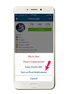 Cara mengaktifkan Turn On Post Notifications Instagram di HP Android
