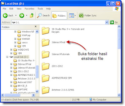 Folder hasil ekstraksi file