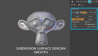 Gambar untuk membuat Subdivision Surface.