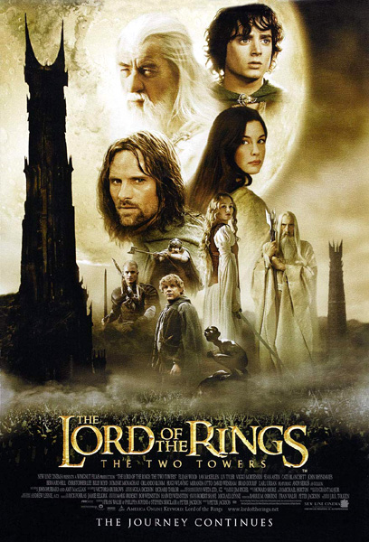 The theatrical poster for THE LORD OF THE RINGS: THE TWO TOWERS.