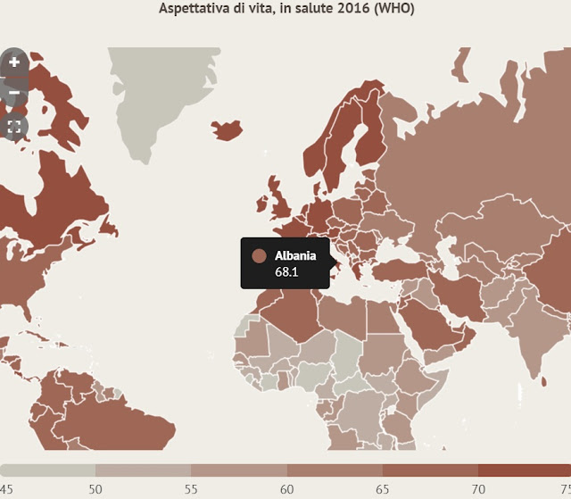 Albanians live about 68,1 years without illness; longer than Balkans