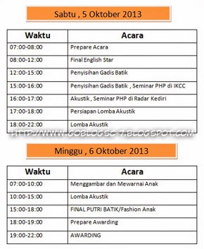 Jadwal Acara