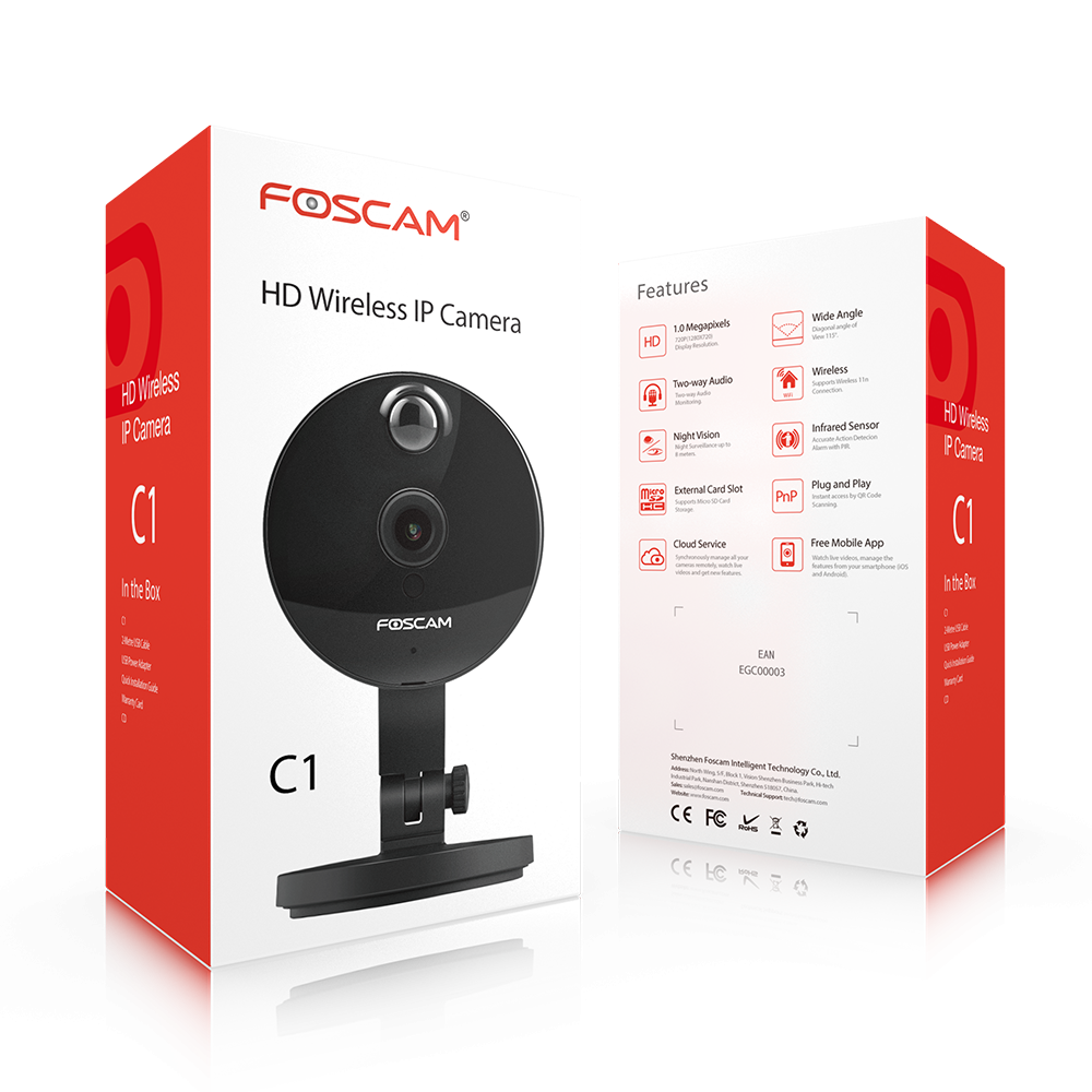 Techtronic9000 Foscam C1 720p P2p Wireless Ip Camera With Pir Sensor