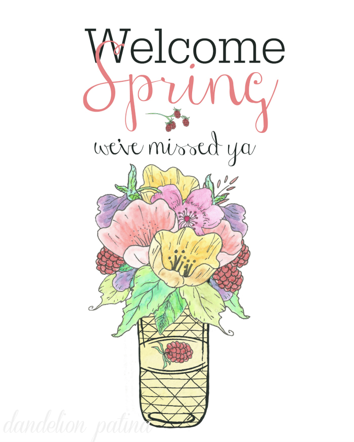 http://www.dandelionpatina.com/free-printable-welcome-spring/