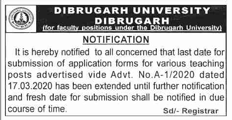 DU Recruitment 2020