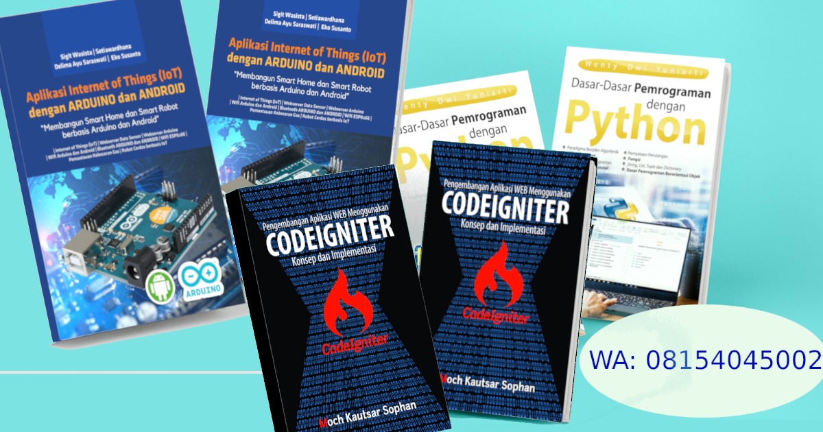 Rekomendasi Buku Pemrograman Python, Web, CodeIgniter, HTML dan CSS, Android