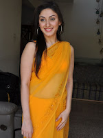 Cute, Manjari, Phadnis, In, Yellow, Saree