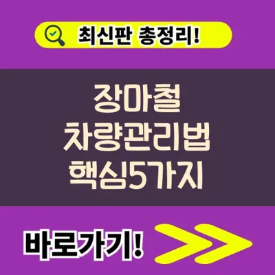 장마철 내차량 안전하게 관리 점검방법 총정리