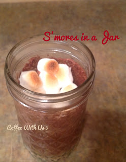 S'mores in a Jar by Coffee With Us 3 #recipes #chocolate #dessert