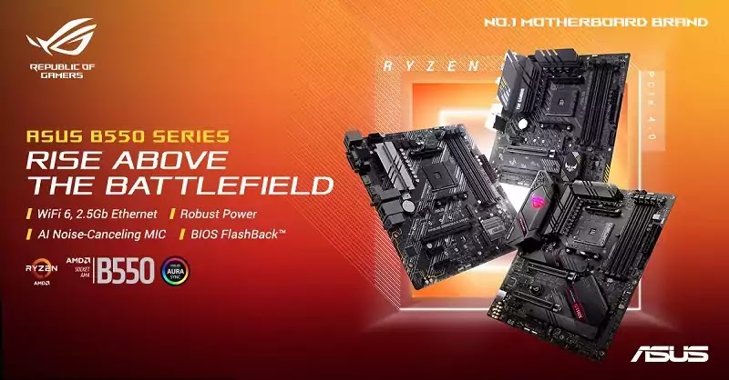 ASUS Announces AMD B550 Motherboards