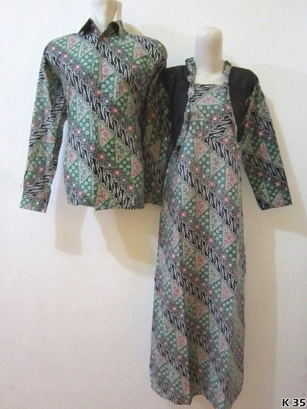 10 Model Baju Batik Couple Lengan Panjang Pria Wanita 