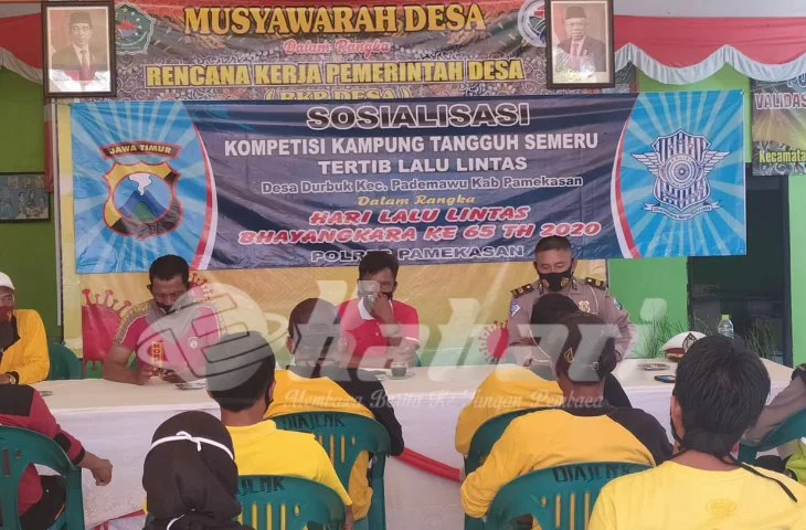 Desa Durbuk Wakili Satlantas Polres Pamekasan Ikut Lomba Kampung Tangguh Semeru 2020