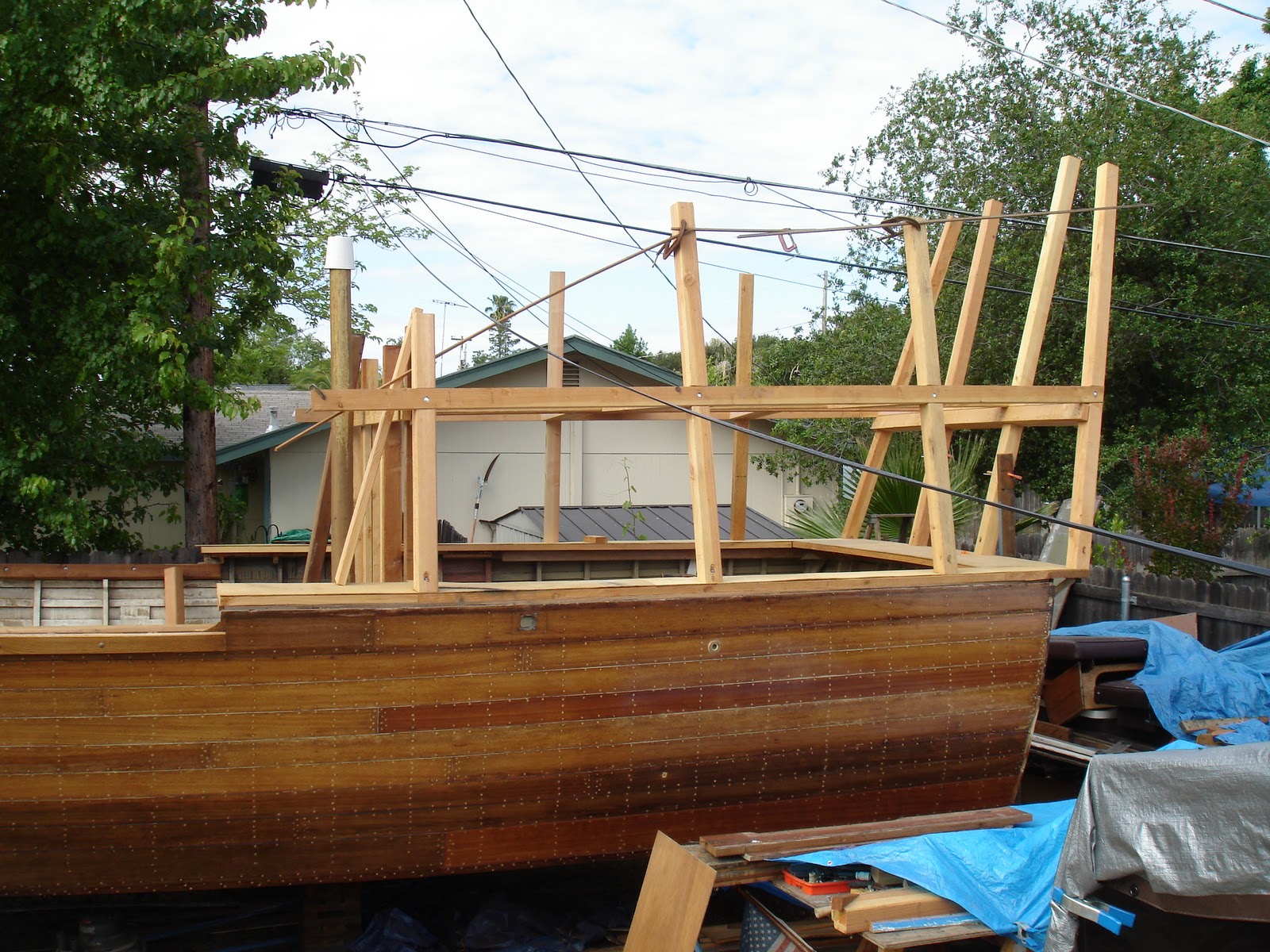  Playhouse Project: 4 Pirate Ship Playhouse - Captains Quarters Build