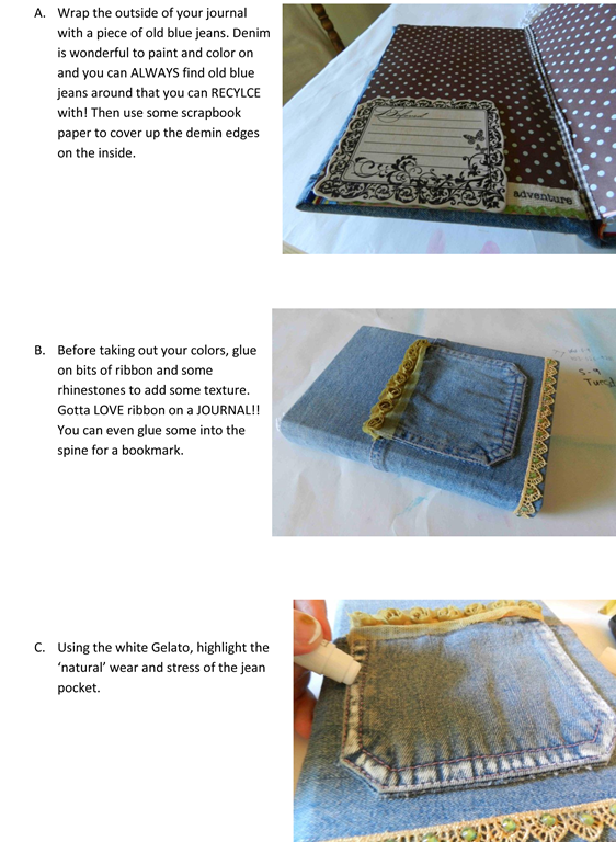 Altering a Journal Cover with Faber-page 2