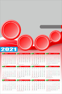 Desain Kalender Dinding 2021 CDR