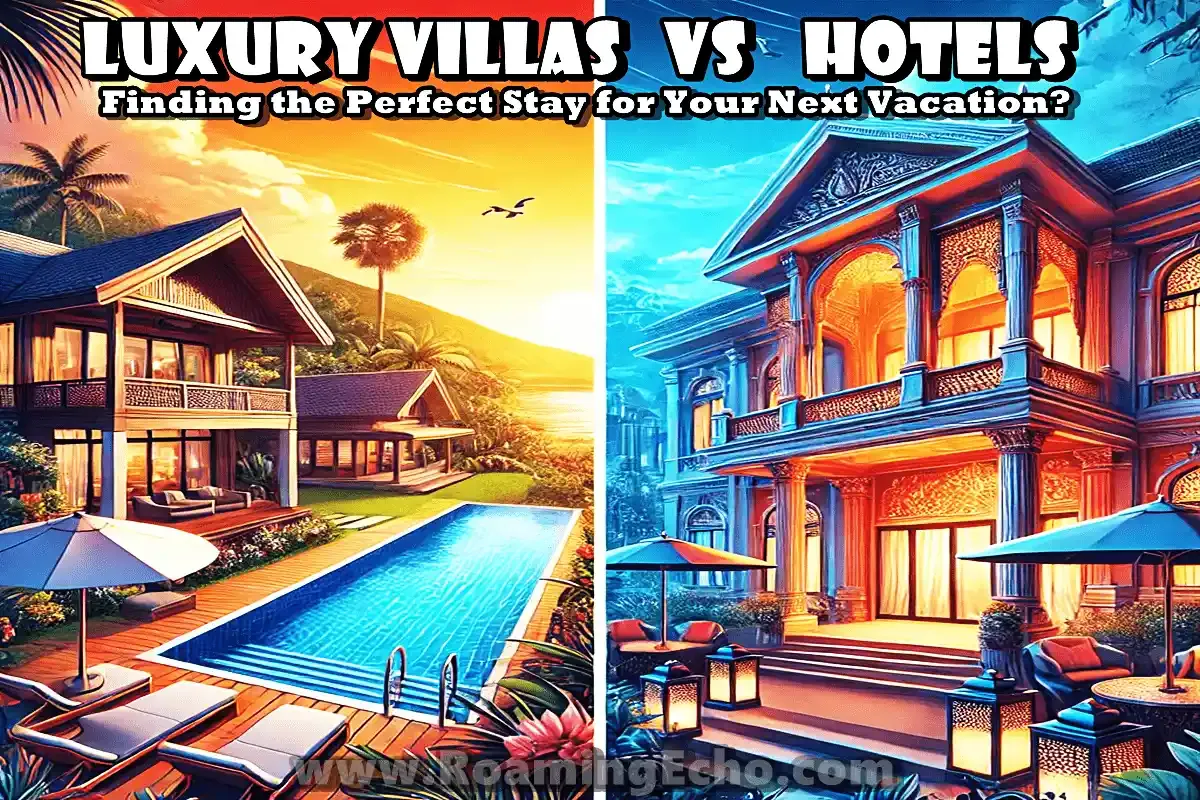 Luxury villas vs hotels, Villa vs hotel accommodation, Luxury villa rental benefits, Hotel vs villa comparison, Best accommodations for luxury travel, Villas vs hotels for families, Villa privacy vs hotel services, Luxury villa vacation pros and cons, Hotel convenience vs villa experience, Travel accommodations guide, Villa vs hotel: pros and cons of both types of accommodation, Luxury Villa Rentals vs Hotel Stays