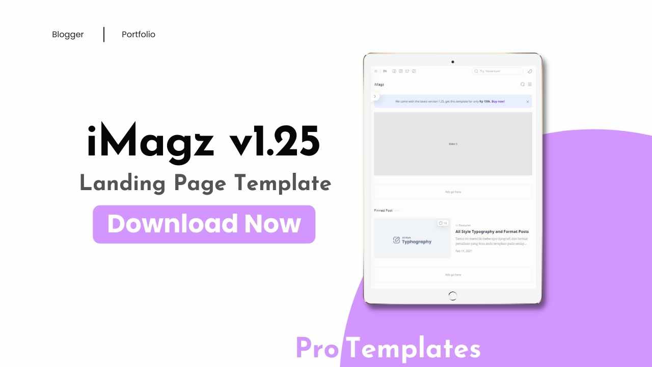 imagz-v125--landing-page-premium-blogger-template-free-download