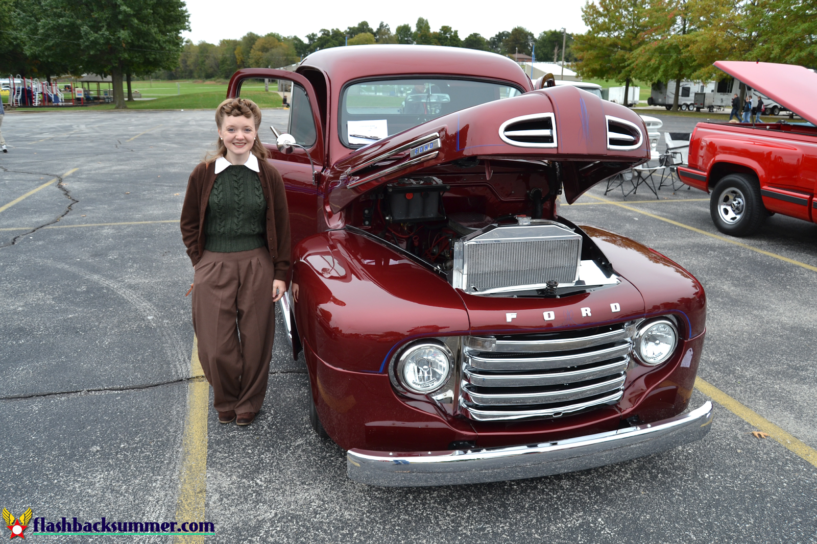 Flashback Summer: Apple Butter Makin' Days and 1940s Sweater Details - classic pickup truck