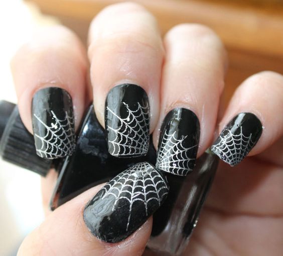 Spider Halloween Nail Design  Styles Time