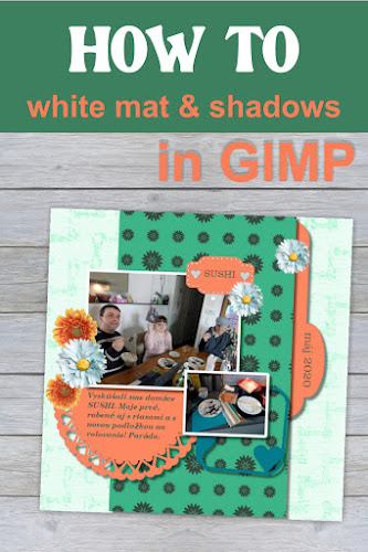 photo mat and shadow in gimp -tutorial