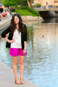 Nyc fashion blogger Kathleen Harper showing how to wear shorts to work