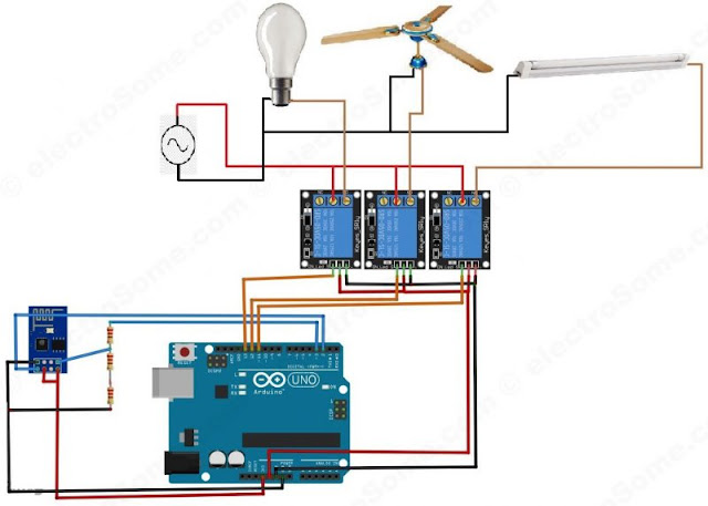Home-Automation-System-using-Arduino-and-ESP8266-Circuit-Diagram-800x571