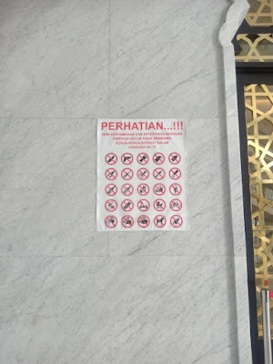 benda yang dilarang dibawa ke masjid sheikh zayed