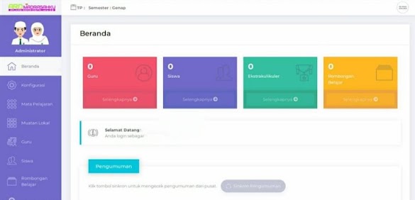 Aplikasi Rapor Digital Madrasah Semester Genap