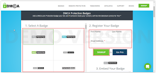 Cara daftar Dan Memasang DMCA Di Blogger