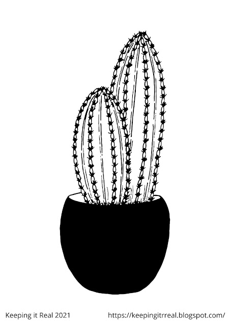 Cactus coloring pages - free printable