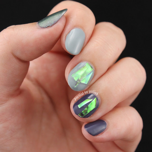 Iridescent Hoop Tape Nails Featuring Some China Glaze The Giver Polishes