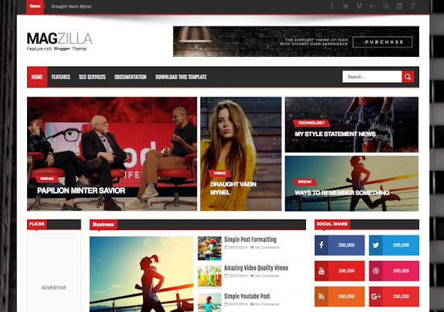 Mag Zilla Blogger Template