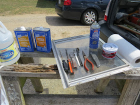 materials and tools to clean aluminum trailer windows
