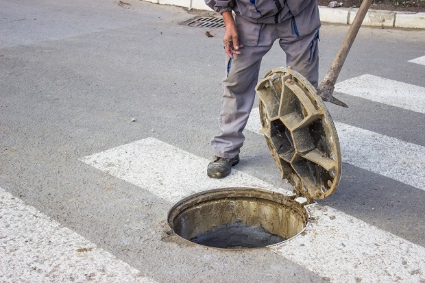 Blocked Sewer Pipe