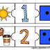 Educação infantil  - jogo pedagógico - quebra-cabeça dos numerais.