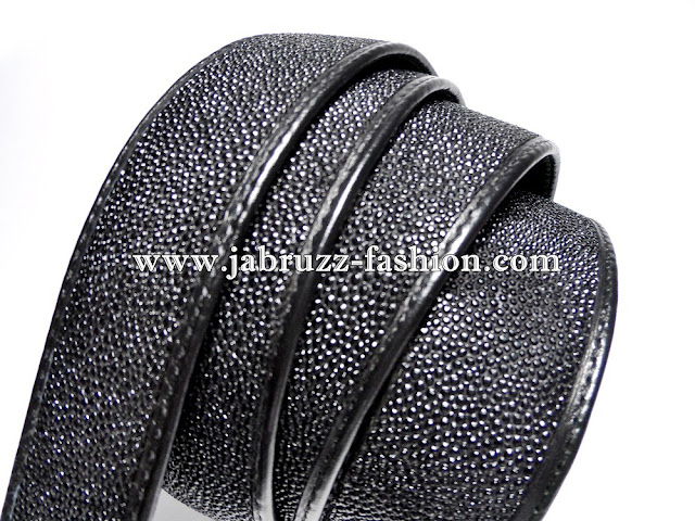  Harga Sabuk Kulit Pari Kualitas Branded - Hitam Polos