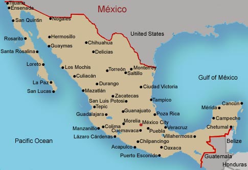 maps of mexico states. Mexico States Blank Map