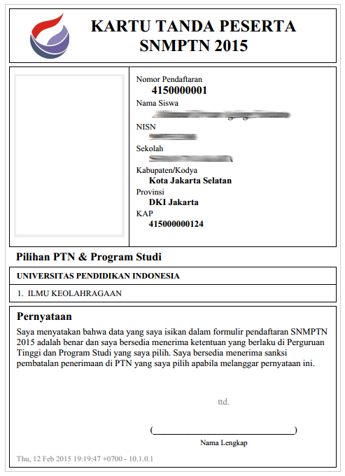 Panduan Pendaftaran SNMPTN 2015  Ali Maskur Nt