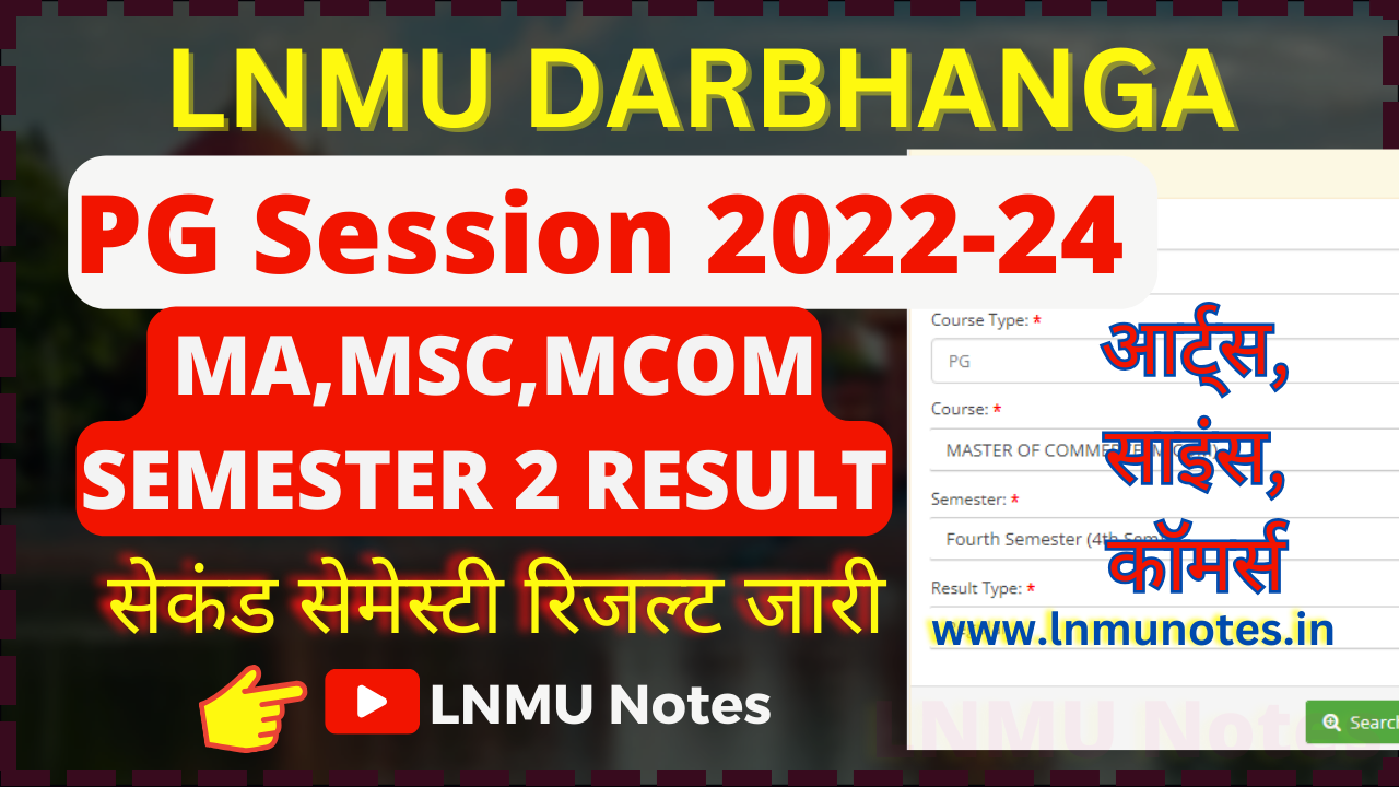 lnmu pg 2nd semester result 2024