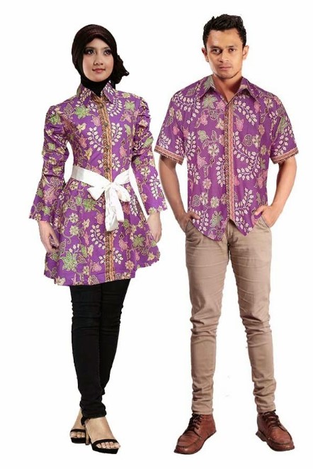10 Model  Baju  Batik  Couple Pasangan  Modis Elegan 2019